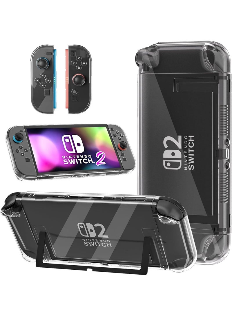 Switch 2 Dockable Case, Clear Protective Cover Skin Compatible with Nintendo Switch 2 2025 Console, Transparent Hardshell Support Switch 2 Charging Dock - Image 1