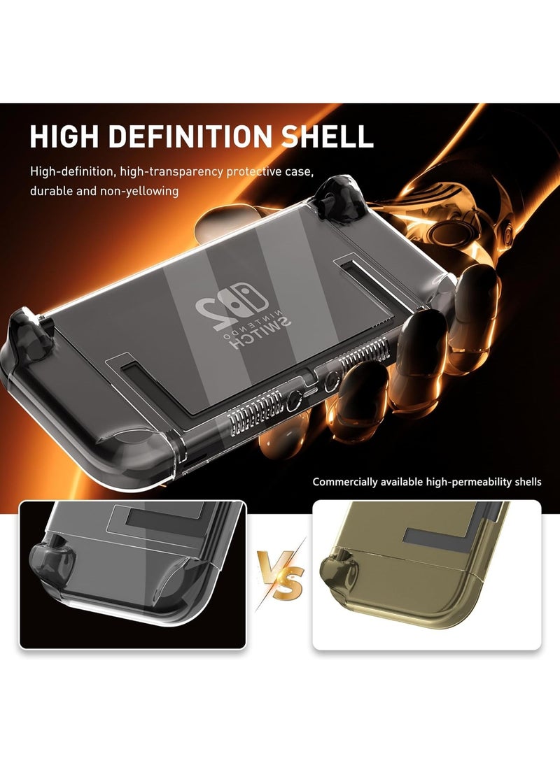 Switch 2 Dockable Case, Clear Protective Cover Skin Compatible with Nintendo Switch 2 2025 Console, Transparent Hardshell Support Switch 2 Charging Dock - Image 5