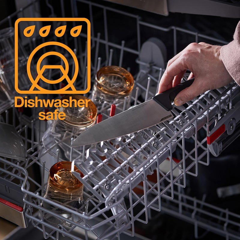 FISKARS Handle Plastic with Softgrip Blade Japanese Stainless Steel Hard Edge Small Cooks Knife 1051749 - Image 4