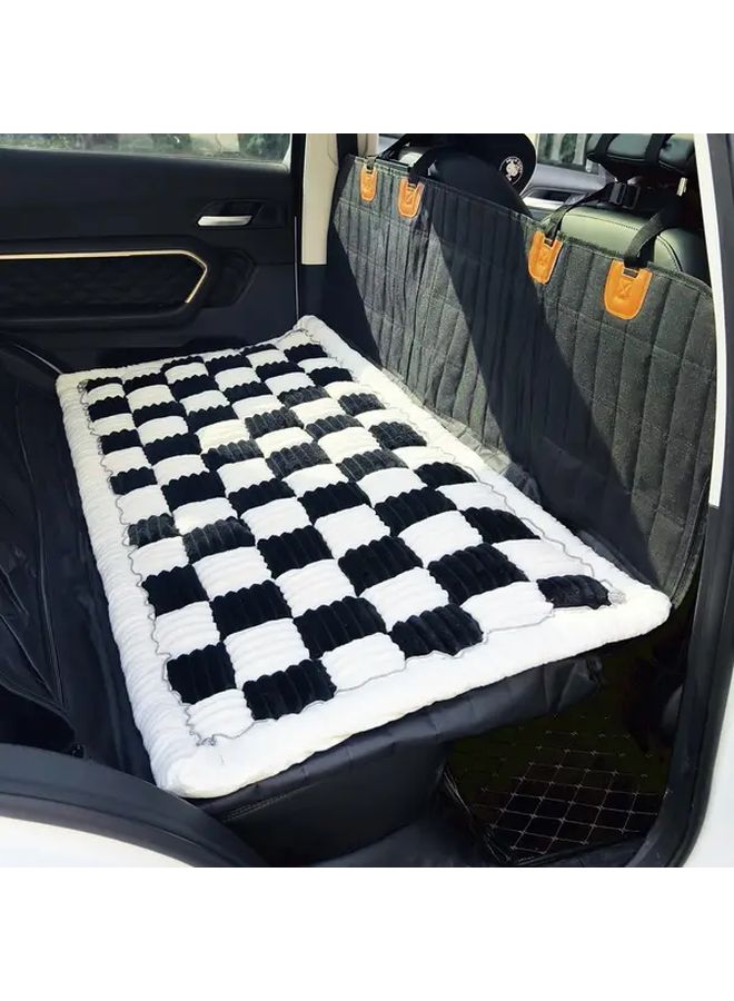 Grey Pet Car Seat Cover For Back Seat 60x130 Soft Non Slip Dog Travel Bed - Image 2