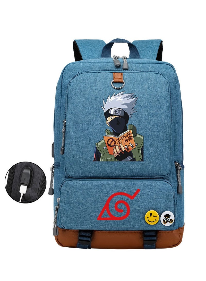 Naruto Teenage Students Men And Women Printed Casual Travel Backpack