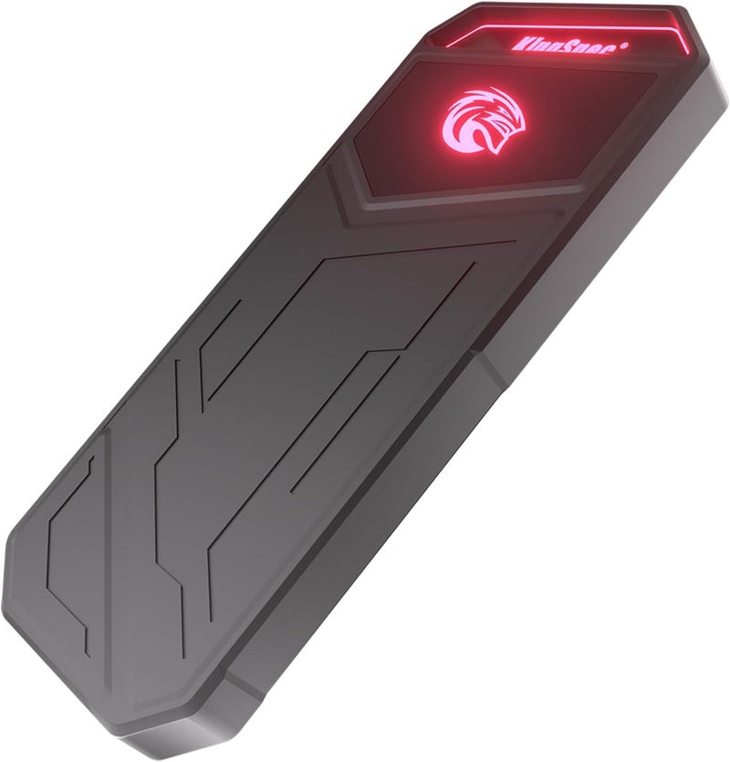 KingSpec Z5 1TB محرك أقراص صلب خارجي محمول مع إضاءة RGB - سرعة تصل إلى 2100 ميجابايت/ثانية، هيكل من سب��كة الزنك، واجهة USB 3.2 Gen2x2، محركات أقراص صلبة فائقة، متوافق مع الهاتف المحمول/PS4/الكمبيوتر المحمول/التلفزيون/الكمبيوتر الشخصي - Image 1