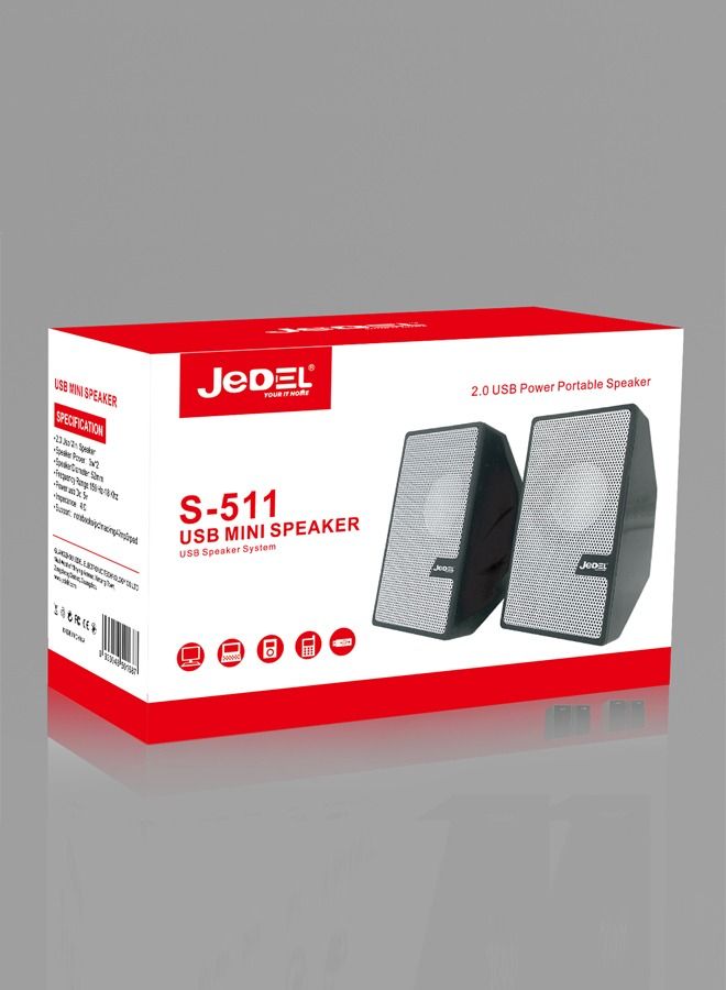 Jedel S-511 Portable USB Mini Speaker - Image 3