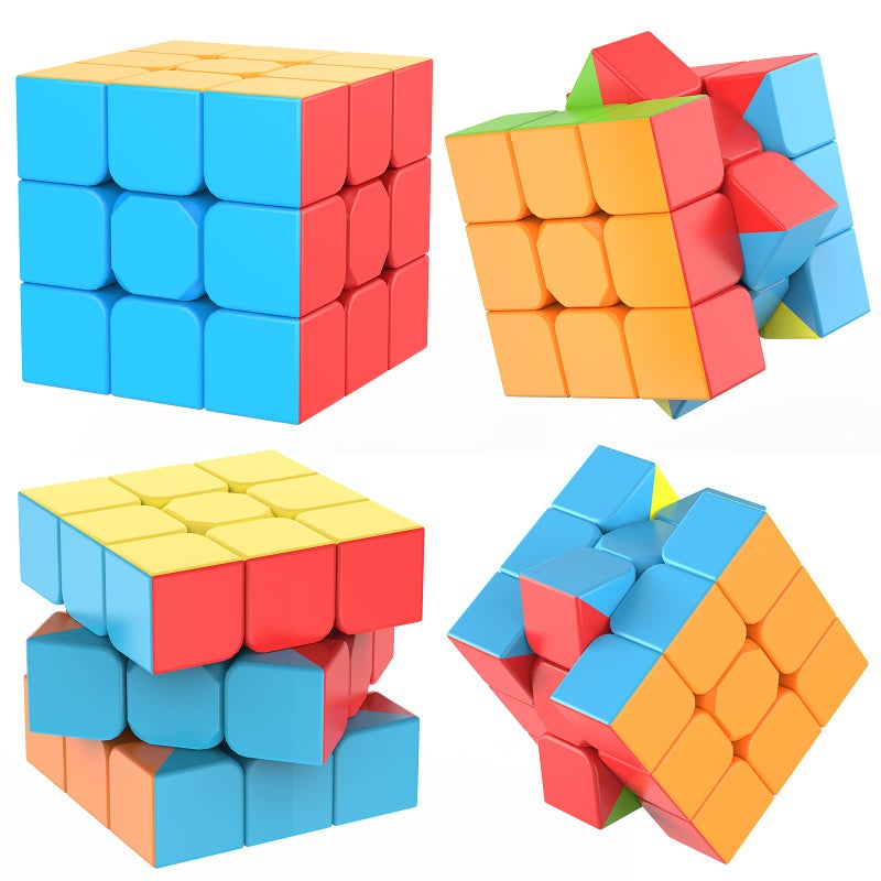 nabreeli 3x3 Speed Cube Stickerless with Stand & Tutorial: Problem-Solving Brain Teaser, Easy Turning Sensory Puzzle Toy Easter Gift Basket Stuffers for Boys 6-12, STEM Educational - Image 4