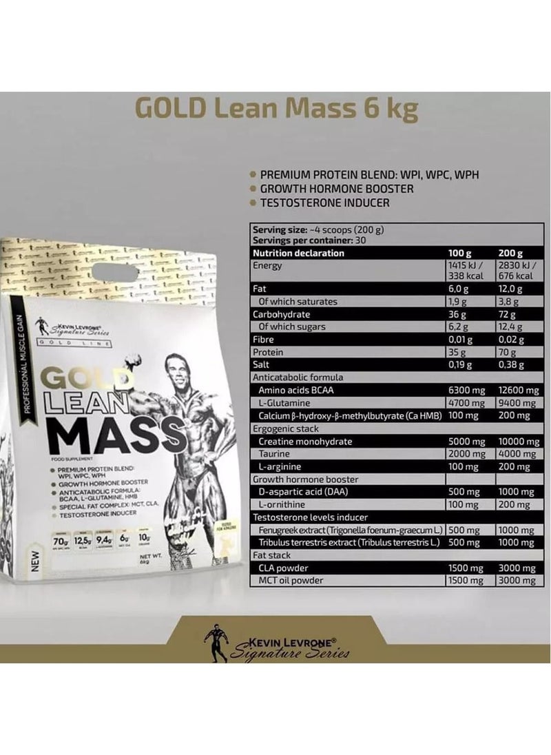 KEVIN LEVRONE Kevin Levrone Gold Lean Mass, Chocolate, 6 KG  - Image 2