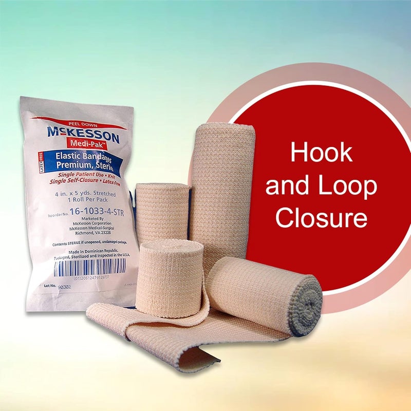 McKesson Elastic Bandages Sterile Hook and Loop Closure 3 in x 5 yd 1 Count 1 Pack - Image 3