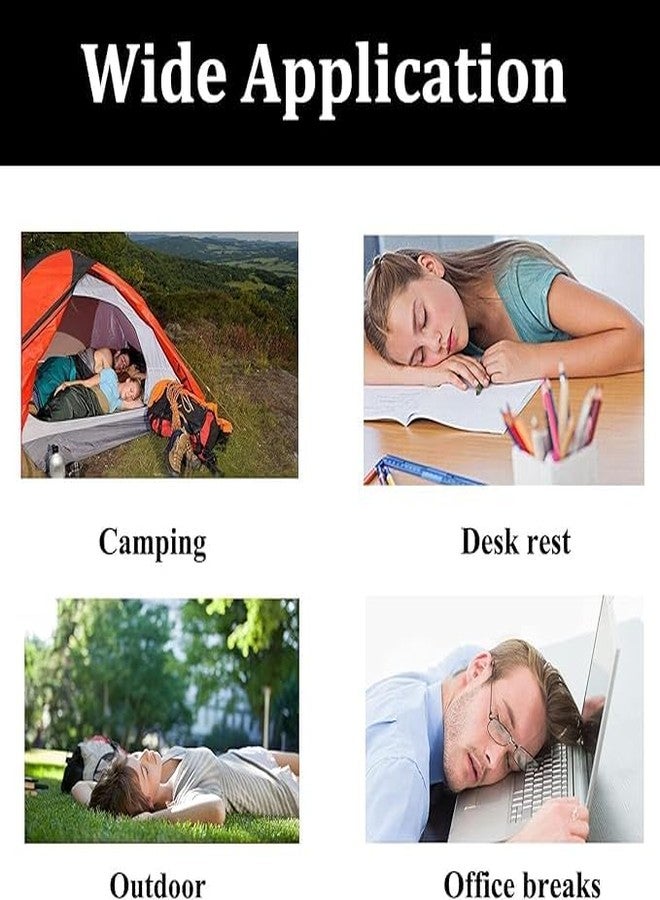 HONGID Inflatable Travel Pillow, Navy Blue PVC, Portable Camping Cushion, Lightweight Neck Support, Ribbed Design - Image 3