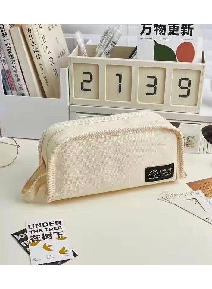 general INS Canvas Multifunctional Large Capacity Pencil Case - Image 1