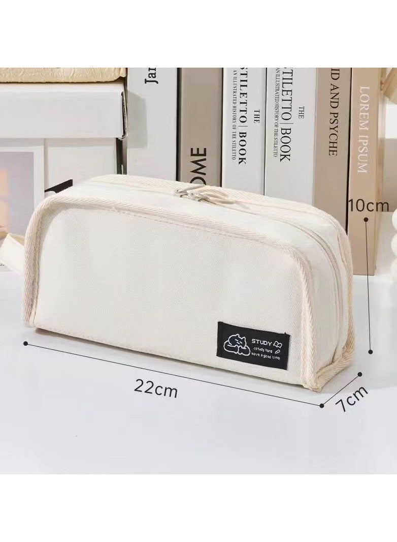 general INS Canvas Multifunctional Large Capacity Pencil Case - Image 2