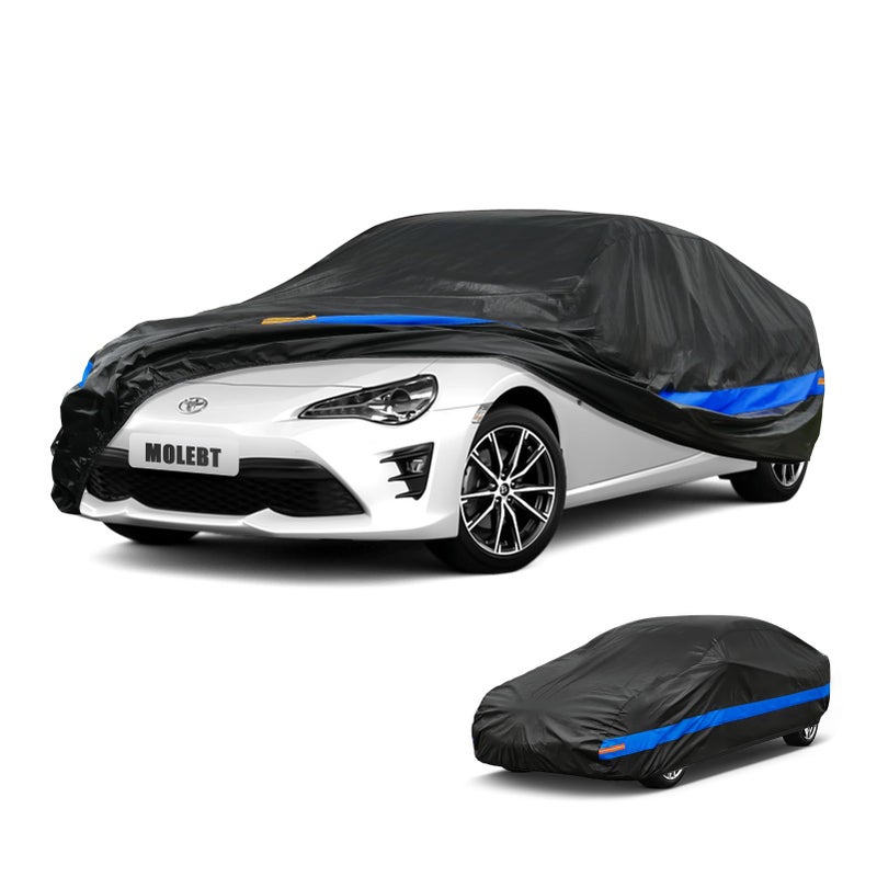 Molebt Car Cover for Sports Car Coupe Sedan Waterproof All Weather Universal Fit Nissan Versa350z370z240SX Audi TT Toyota 86Celica Subaru BRZHyundai Accent Porsche 718Boxster etc