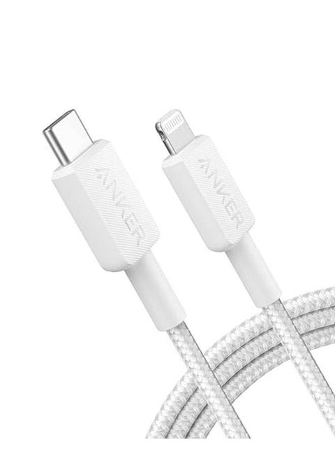 كابل Anker 322 USB-C Lightning [معتمد من MFi بطول 3 أقدام] Powerline II لهاتف iPhone 13 و13 Pro و12 Pro Max و12 و11 X XS XR و8 Plus وAirPods Pro