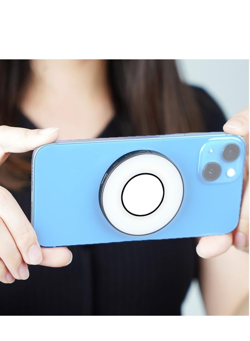 ضوء جيب مغناطيسي مع مشبك مغناطيسي للهواتف المحمولة ضوء سيلفي LED حلقة إضاءة ملء - Image 4