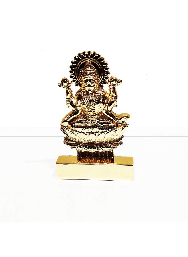 NorthLand Northland 24 Karat Gold Plated Laxmi Ganesha Idol Sculpture | Showpiece| Figurine with a Free Stainless Steel Bell for Puja Ghar | Prefect Gifts for Diwali  - Image 3