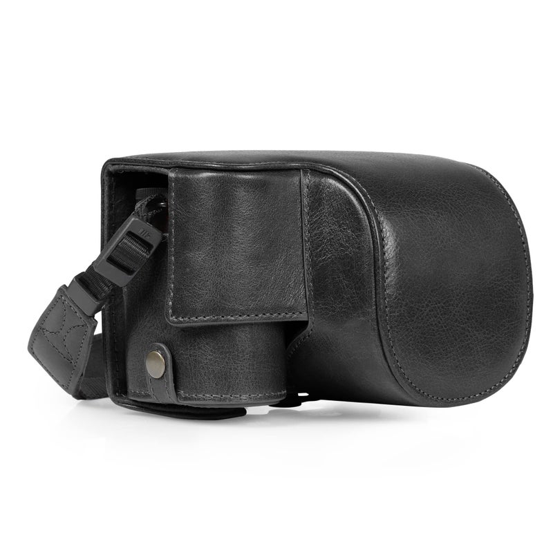 MegaGear Ever Ready Genuine Leather Camera Case Compatible with Nikon Z30 1650mmBlack - Image 2