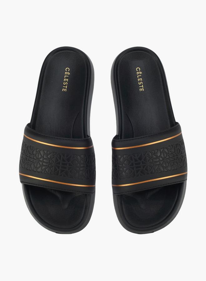 Celeste Women Embossed Slides - Image 1