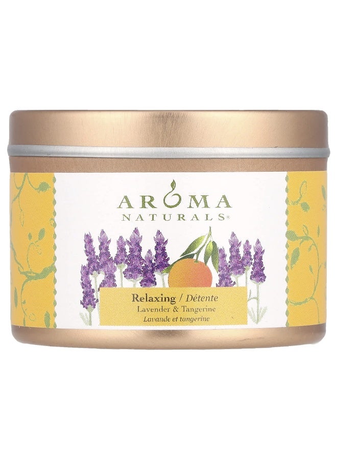Aroma Naturals Aroma Naturals, Soy VegePure®, Travel Tin Candle, Relaxing, Lavender & Tangerine, 2.8 oz (79.38 g)  - Image 1