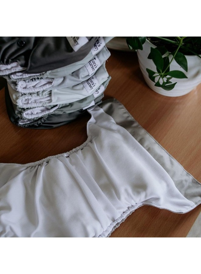 Nora's Nursery AWJ Cloth Diapers 7 Pack with 1 Wet Bag - Waterproof Cover, Washable, Reusable & One Size Adjustable Pocket Diapers for Newborns and Toddlers - Morning Dew - Image 4