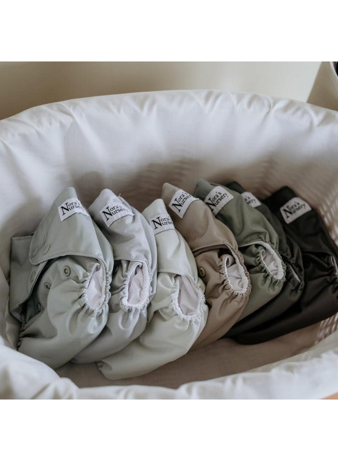 Nora's Nursery AWJ Cloth Diapers 7 Pack with 1 Wet Bag - Waterproof Cover, Washable, Reusable & One Size Adjustable Pocket Diapers for Newborns and Toddlers - Morning Dew - Image 5