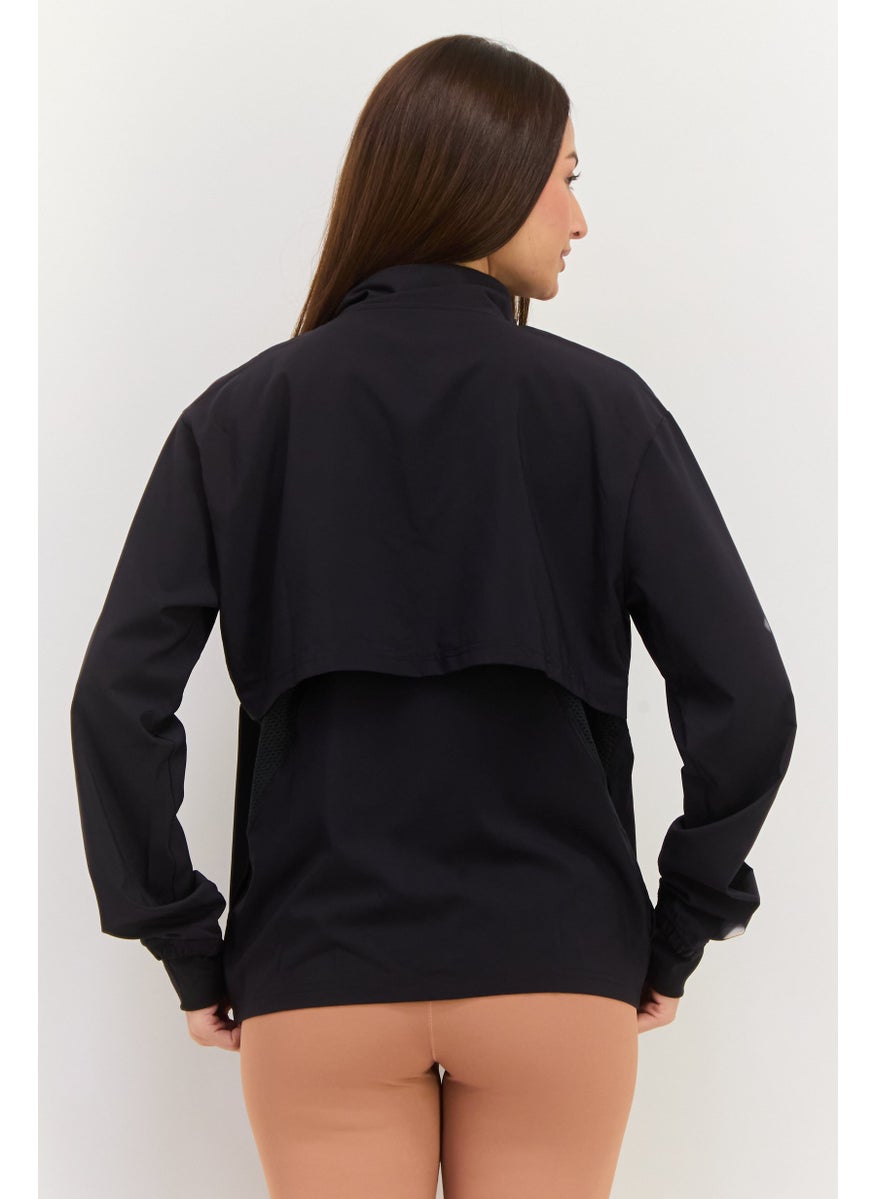Reebok Women Sportswear Fit Long Sleeves Training Jacket, Black  - Image 2