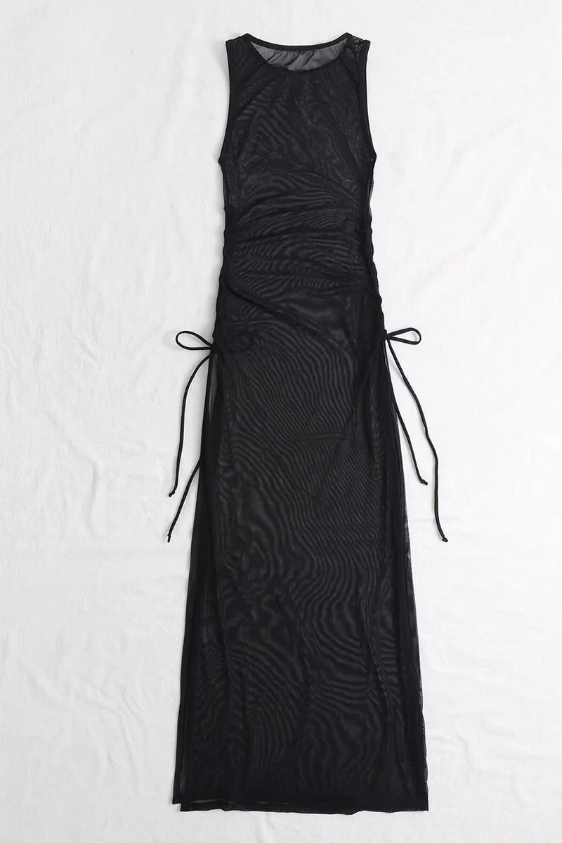 Angelsin Sheer Overlay Dress