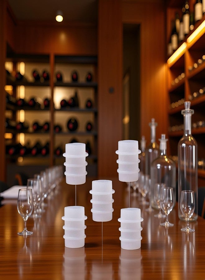 GANPUB قالب سيليكون لسدادات زجاجات المشروبات، 5 قطع من سدادات الفلين الأبيض، قالب سدادات زجاجات النبيذ من الإيبوكسي الكريستالي، قوالب سيليكون قابلة لإعادة الاستخدام لسدادات زجاجات المشروبات، سدادات ومصبات النبيذ - Image 5