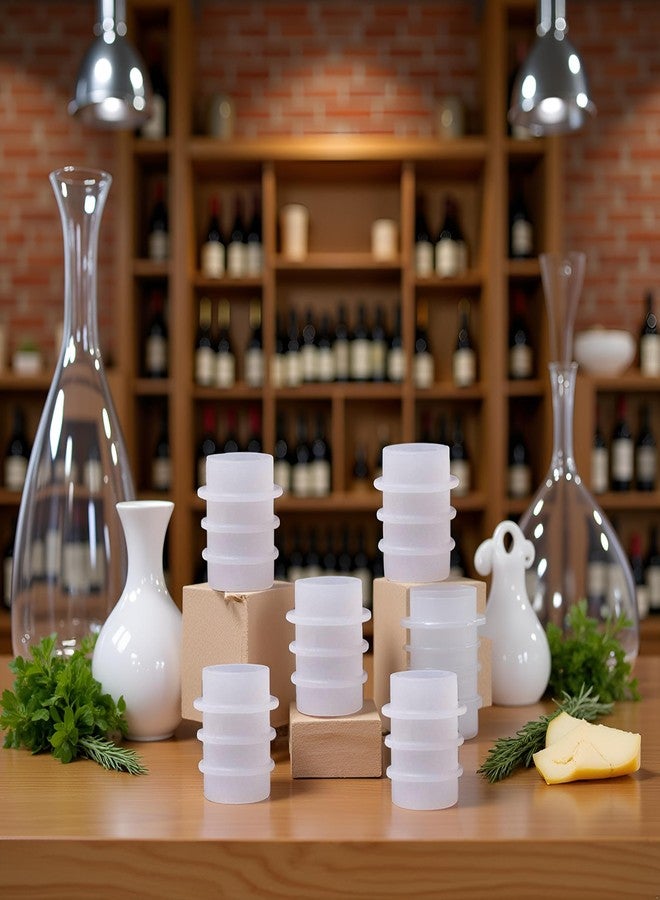GANPUB قالب سيليكون لسدادات زجاجات المشروبات، 5 قطع من سدادات الفلين الأبيض، قالب سدادات زجاجات النبيذ من الإيبوكسي الكريستالي، قوالب سيليكون قابلة لإعادة الاستخدام لسدادات زجاجات المشروبات، سدادات ومصبات النبيذ - Image 3