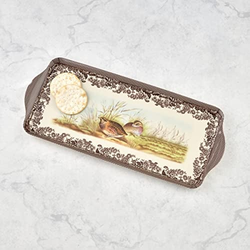 Pimpernel Decorative Melamine Rectangular Serving Tray – (15.25" x 6.5") Durable Lightweight Platter for Snacks, Drinks, Coffee & Appetizers, Ideal for Dining, Kitchen, Bar & Entertaining - Image 4