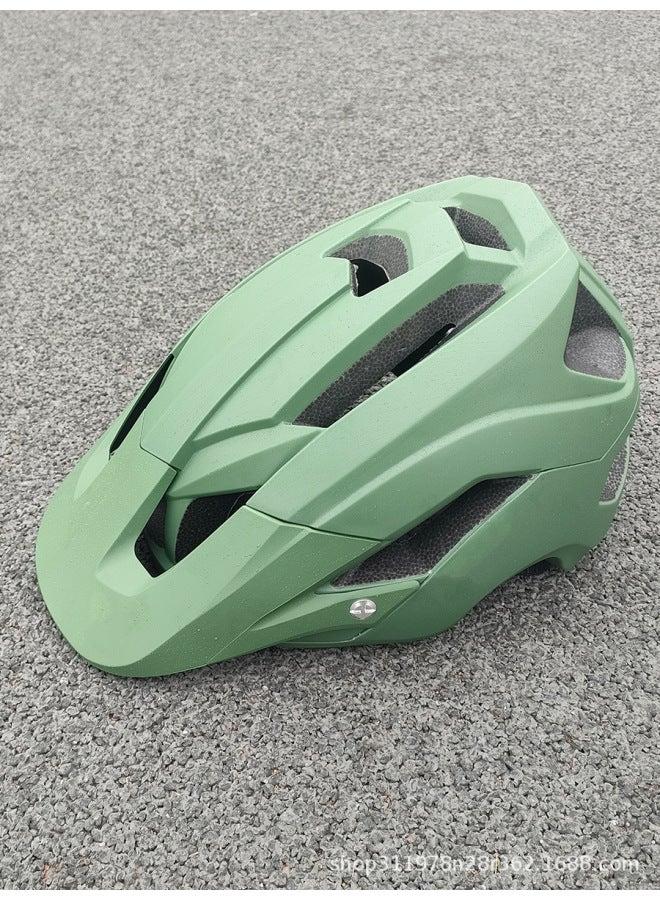 Olive Green Direct Bicycle Helmet Bicycle Ultra-light Road Mountain Bike Riding Cross-country Helmet Integrated Into Men And Women
