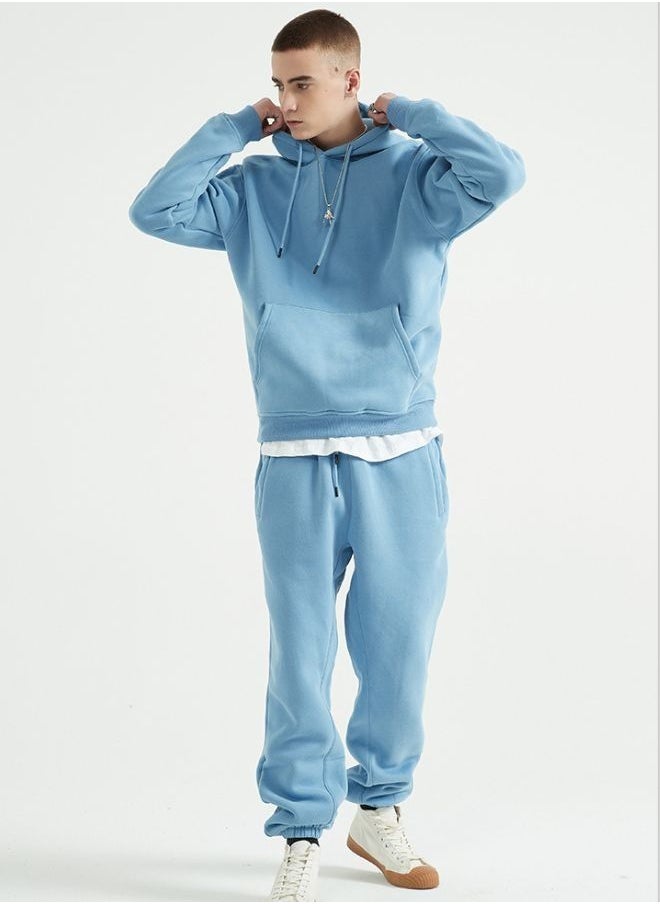 Mei Stylish - Unisex Plain Relaxed Fit Pullover Hoodie with Kangaroo Pockets - Image 1