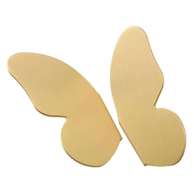 Brass Butterfly Cabinet Handles Pair Vintage Style Kitchen Drawer Pulls Wardrobe Hardware - Image 2