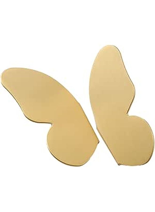 Brass Butterfly Cabinet Handles Pair Vintage Style Kitchen Drawer Pulls Wardrobe Hardware - Image 1