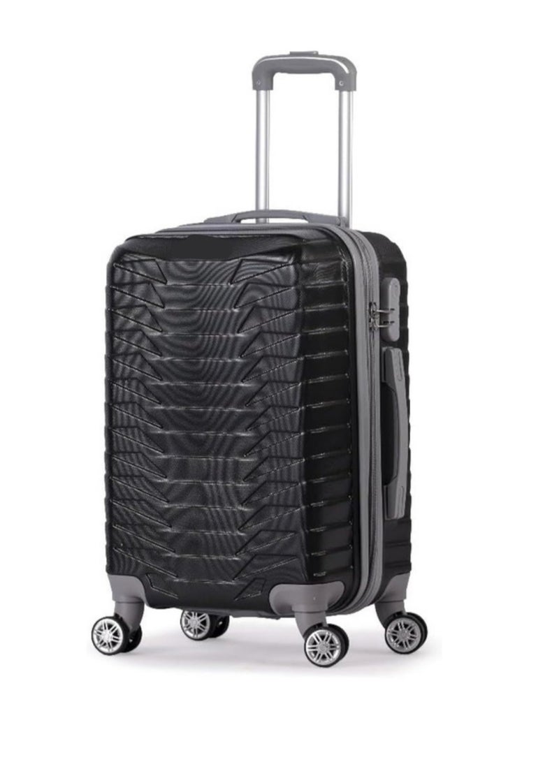 Small Black Polycarbonate Carry-On Luggage with 4 Spinner Wheels - Image 1