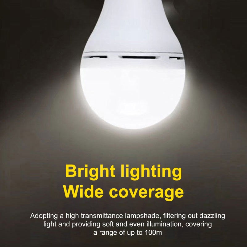 Solar Powered LED Bulb 2 Pack White - Solar Panel Charging 1800mAh Battery IP65 Waterproof Portable Camping Light for Indoor Outdoor Use - Image 3