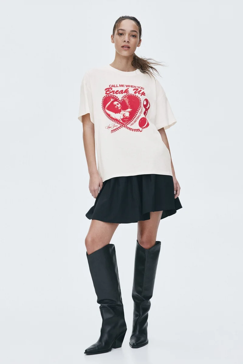 H&M Oversized printed T-shirt