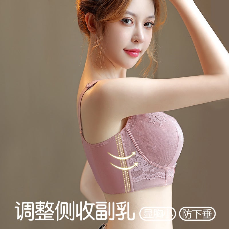 Summer Full-Cup Intimates For Women, Thin, Large Breasts, Small Breasts, Summer Large Size Push-Up Anti-Sagging Bra, Thin Section - Image 4