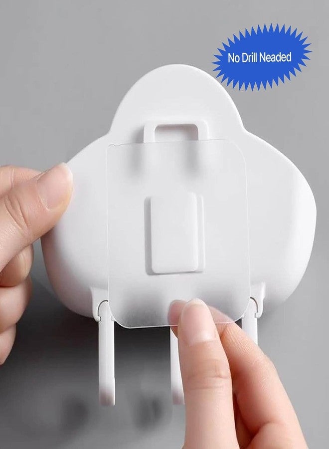 PURCHASE ZONE® Cloud Shaped Soap Holder, Plastic Soap Box, Wall Mounted Soap Tray, Punch Free Self Draining Soap Dish with Hooks, Bathroom Accessories, Bathroom Supplies [ Multicolor Pack of 2 ] - Image 5