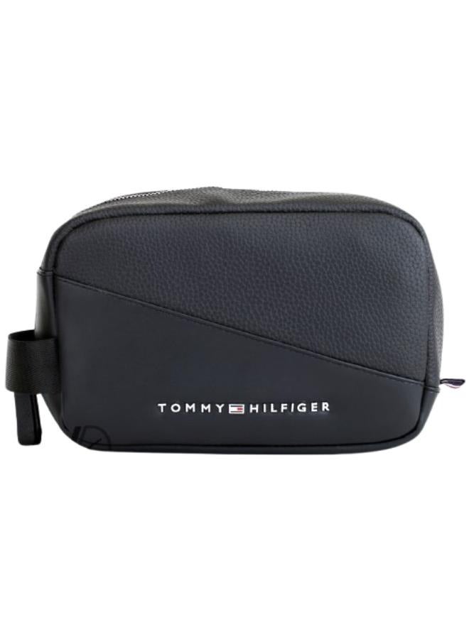 Tommy Hilfiger Plus Tommy Hilfiger Black Wash Leather Hand Bag For Men  - Image 1