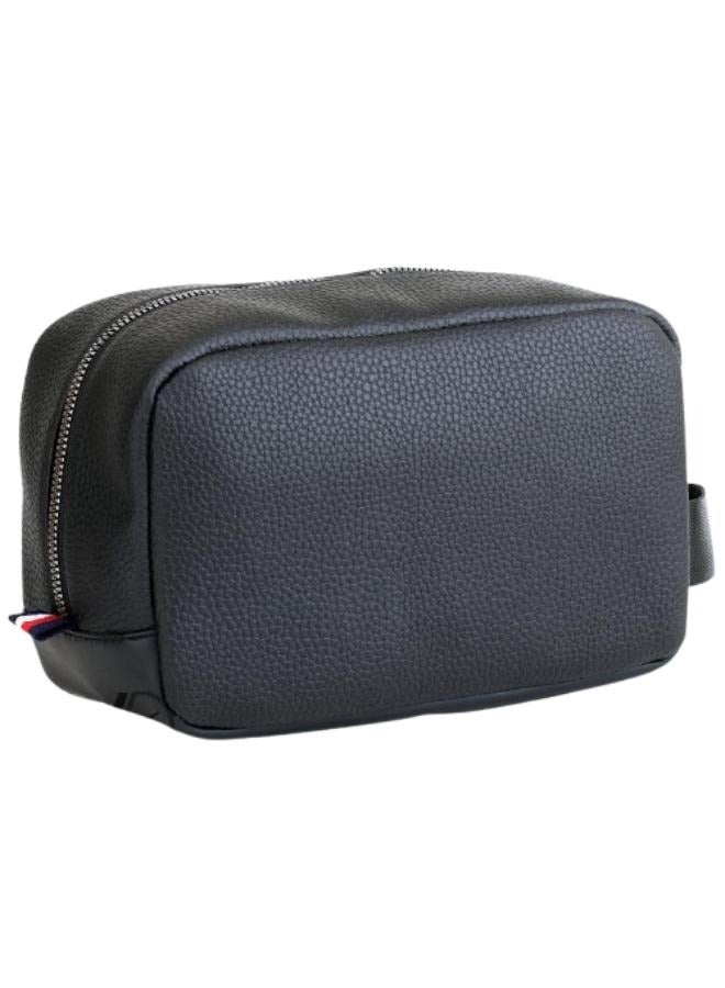 Tommy Hilfiger Plus Tommy Hilfiger Black Wash Leather Hand Bag For Men  - Image 4