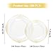 Bestluck 200 PCS Clear and Gold Plastic Plates for 100 Guests Elegant Clear Disposable Plates with Gold Trim Include 100 PCS Dinner Plates 100 PCS Dessert Plates for Party Birthday and Graduation - Image 4