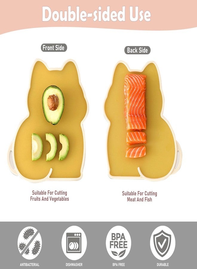 Iensen Small Plastic Cutting Board for Kitchen, 9'' x 10'', Durable & Cute Chopping Board for Fruits & Vegetables - Image 4