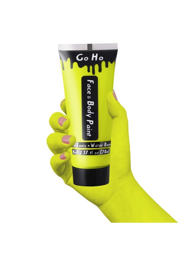 غو هو طلاء وجه أخضر عملاق قابل للغسل (2.37 أونصة، 70 مل)، طلاء وجه أخضر عملاق كريمي مائي وطلاء جسم، أزياء الهالوين والمهرجانات ومكياج المؤثرات الخاصة - Image 2