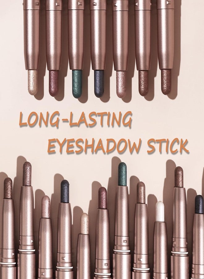 DekRion Eyeshadow Stick, Shimmer-Cream Eye Shadow Pencil, Eye Shadow Sticks Long-Lasting Waterproof, Glitter-Eyeshadows Stick with Soft Brush for Eyeshadows Makeup(06Rosybrown-shimmer) - Image 3