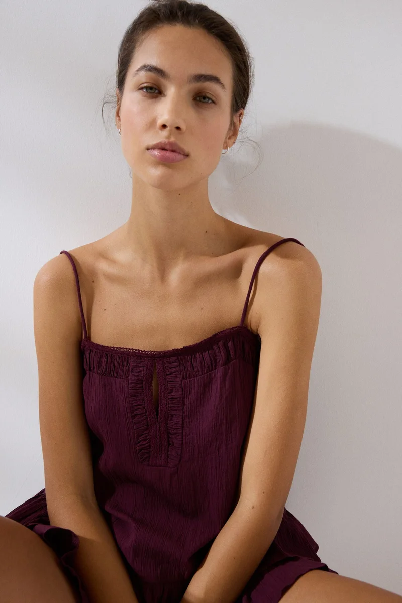 H&M Lace-trimmed cotton pyjamas
