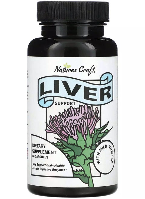 Liver Support with Milk Thistle, 60 Capsules
