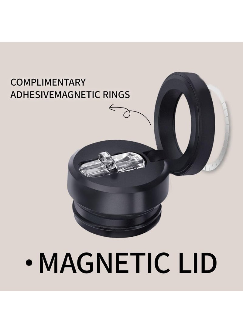 Phone Planet 700ml Water Bottle with an innovative magnetic lid to hold your phone securely in place while shooting and exercising Enjoy hot or cold water Easy to clean design a wide opening and a non tip design Black - Image 3