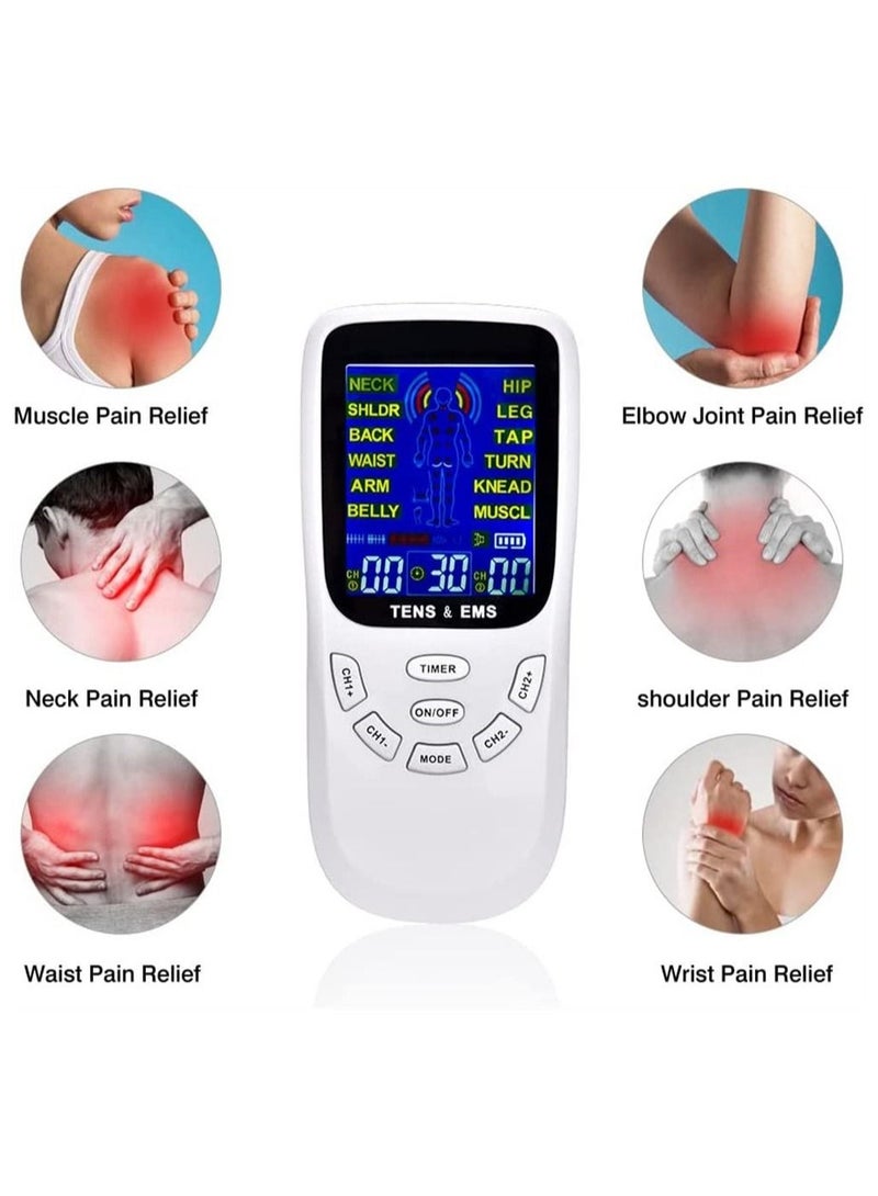 DMG TECH Muscle Stimulator Device Ten Units Machine Pulse Massager 12 Modes Rechargeable Device With 4 Large Pads For Pain Relief Fitness Neck Back Pain Relief - Image 2