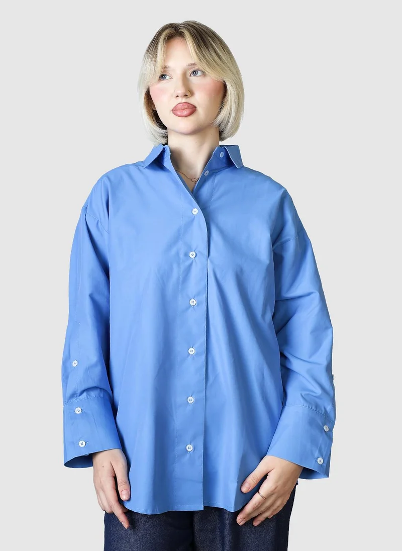 Jimmy Le Bond Poplin Oversize Fit Button Down Shirt