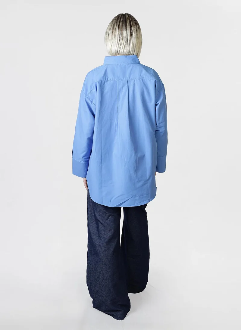 Bond Poplin Oversize Fit Button Down Shirt