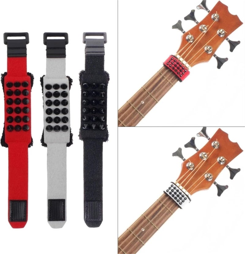 String Mute Damper 2pcs Guitar Strings Mute Muter Dampener For Sound Reduction(Black) - Image 1