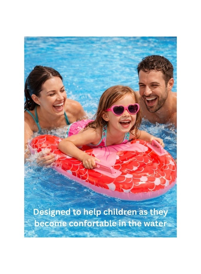 Trishi Coconut Grove Kiddy Inflatable Bodyboard for Kids, Lightweight Swim Board Float with Grip Handles, Durable PVC Boogie Board for Pool and Beach, Water Sports Toy for Boys and Girls Pearl the Mermaid - Image 5